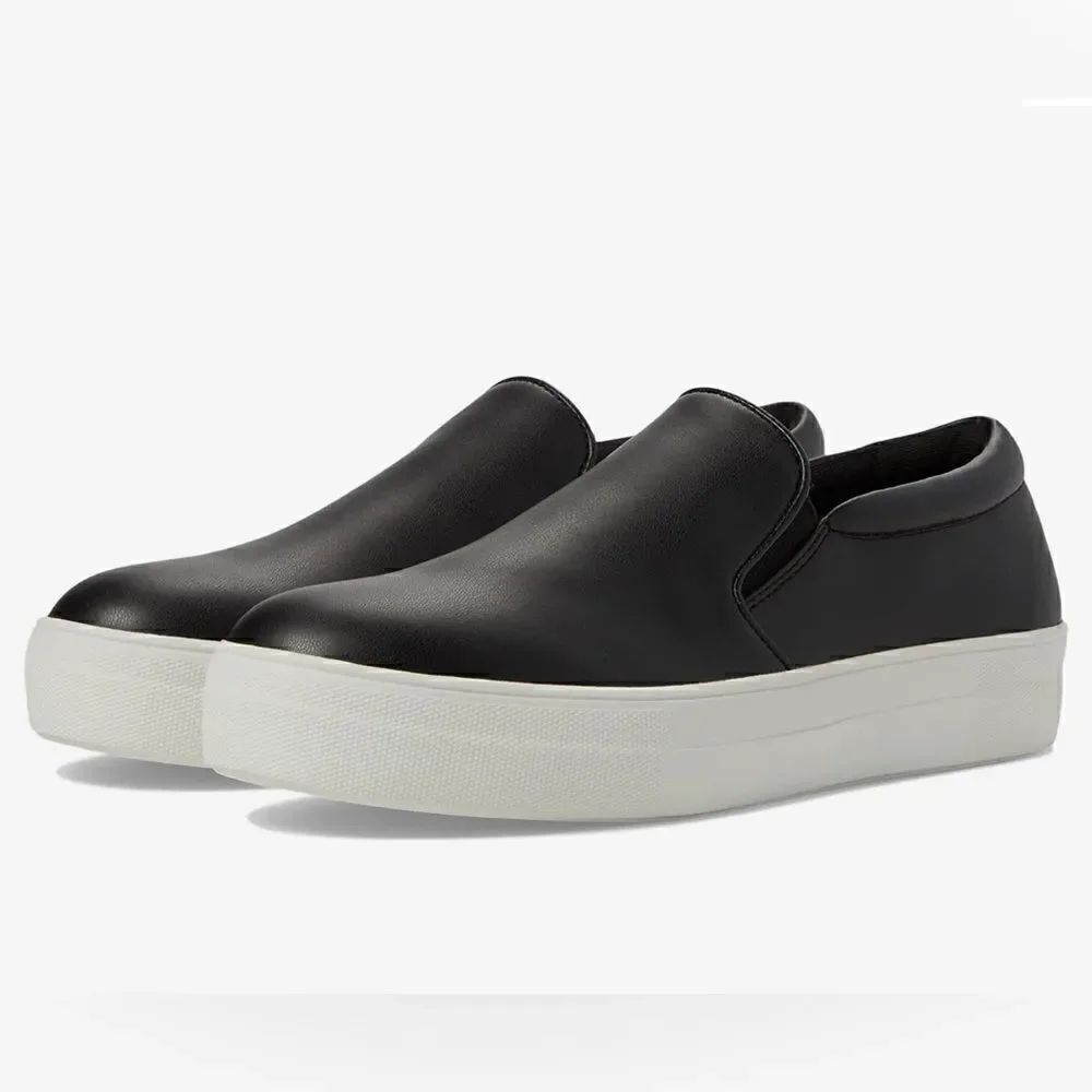Steve Madden Gills sneaker preloved GUC black leather size 9.5 women’s slip on